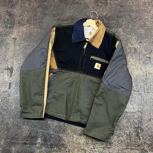 Vtg style Carhartt Custom Men's Multicolor patchwork/colorblock Detroit jacket